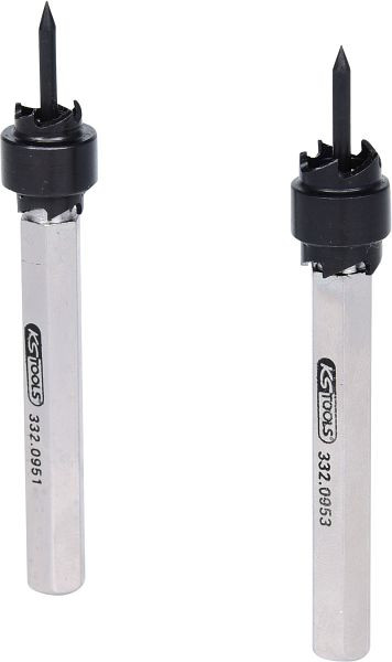 KS Tools HSS puntlasmessenset, 2-delig, 8-10mm, 332.0950