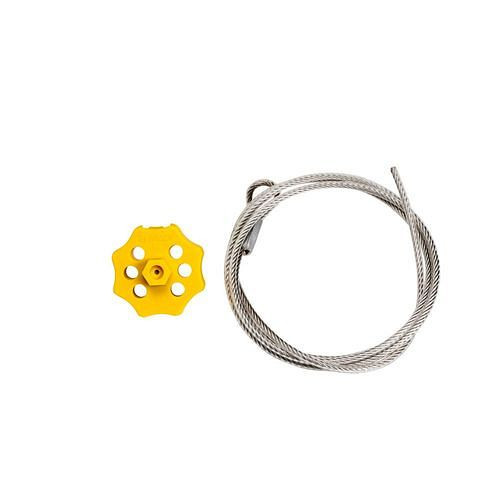 DENIOS Hex-Spin afsluitsysteem, dubbel, met gele kabel, 312006