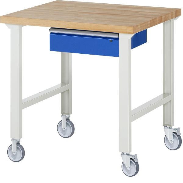 RAU verrijdbare werkbank 7001A1, 1000x900x1000mm, elk 2 bokwielen en zwenkwielen, 05-7001A1-109B4S22.11