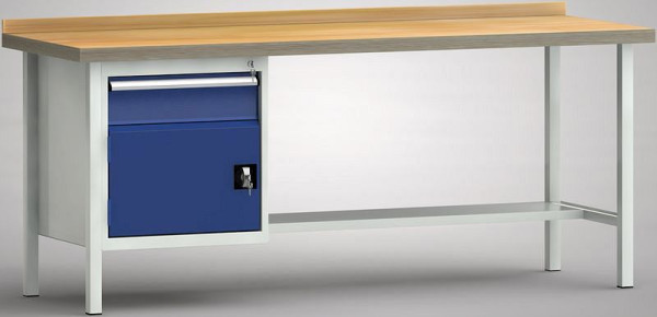 KLW professionele werkbank - 2000 x 700 x 905 mm L x D x H (ERGO uitvoering), WP118E-2000M45-E1681