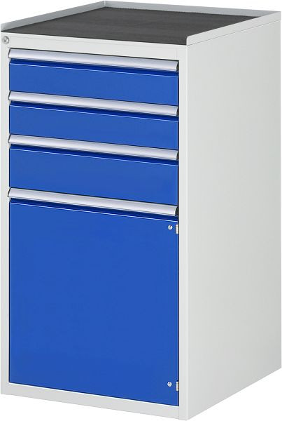 RAU ladekast serie 7000, B580xD650xH1035mm, laden: 2xH120, 1xH150mm, vleugeldeur H540mm, metalen steun, 03-L7.2AR-MT.11
