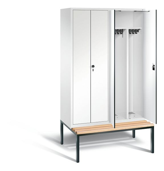 C+P zwart wit kastje Evolo, H2090xB1190xD815mm, kleur: verkeerswit / decor wit, 48052-40 S10462