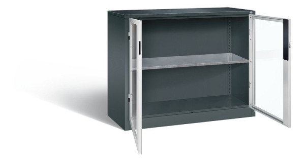 C+P gereedschapskast Acurado, H1000xB1200xD500mm, kleur: antracietgrijs/lichtgrijs, verzonken handgreep, 8831-0552 S10012