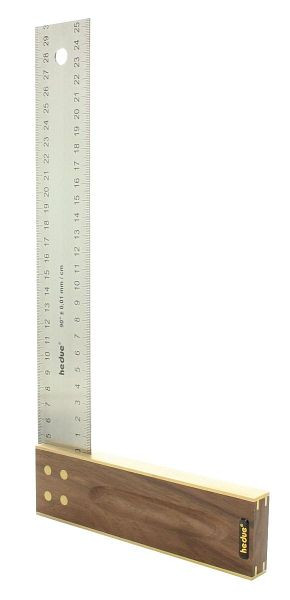 hedue Tischlerwinkel Nussbaum Edelstahlblatt 45 mm, lengte: 400 mm, A040