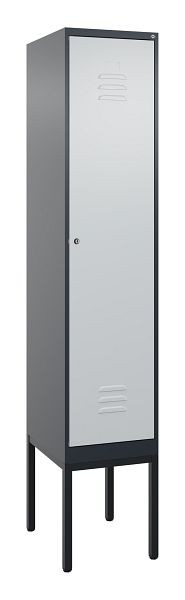C+P luierkluis Classic PLUS met middenwand, frame, 2120x400x500mm, 7016/7035, cilinderslot, 0800307-12F S10028