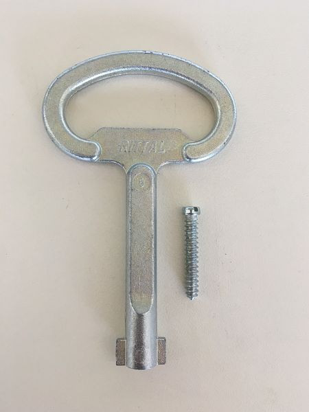 ELMAG sleutel voor schakelkast 'dubbelbaard No.3', voor stroomgenerator SEZN, deels voor bedieningspaneel op generatoren, 9503088