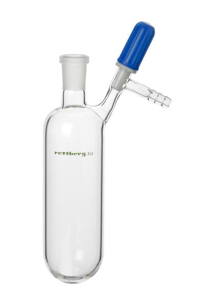 Rettberg Schlenk buis, 100 ml, huls NS 14.5/23, laterale PTFE klepdoorlaat 0 - 3 mm en olijf 8 mm, borosilicaatglas 3.3, 134029624