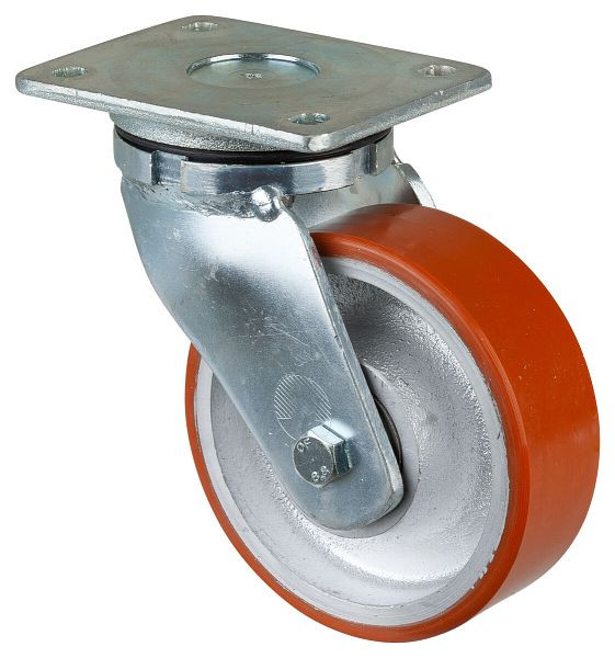 BS Rollen Zwaarlastwiel, wielbreedte 50 mm, wiel-Ø 150 mm, draagvermogen 800 kg, loopvlak polyurethaan gegoten 95 Shore A, gegoten wiel, kogellagers, RR100.C10.150