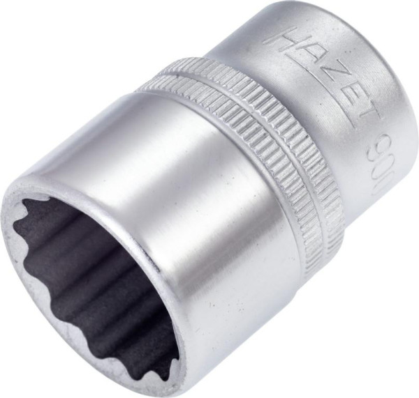 Hazet dopsleutelinzet, dubbel zeskant, hol vierkant 12,5 mm (1/2 inch), 22 mm, met karteling, 900Z-22