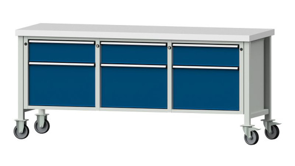 ANKE werkbanken kistwerkbank, model 223 V, 2000 x 700 x 900 mm, RAL 7035/5010, KSP 50 mm, 306.163