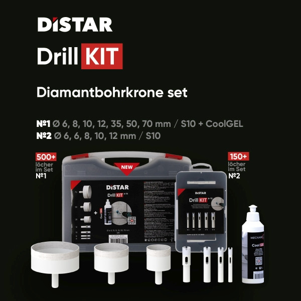 Distar boorset DrillKIT 6-70 met CoolGEL, 89568442140