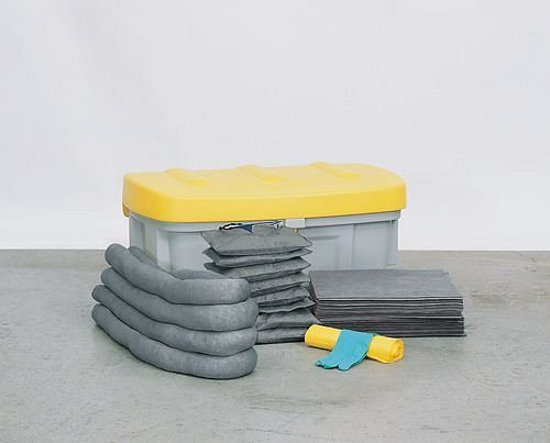 DENSORB Notfall-Set, Sicherheitsbox SF 100, Ausführung "Universal", Aufnahmekapazität 109 Liter, 157348