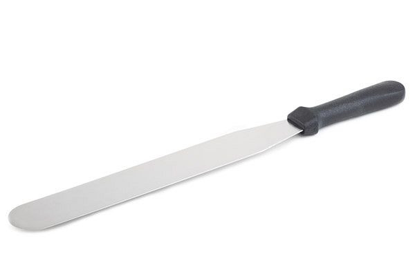APS schilderspalet, 25 x 4 cm, lengte 38 cm, flexibel roestvrijstalen mes, antislip polypropyleen handvat, zwart, 88922