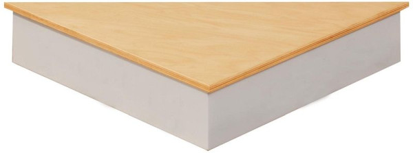 ANKE energie toren; Zijlengte 1070 mm; 170 mm hoog; RAL 7035; voor driehoekige groepswerkbank, 900.060