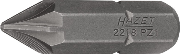 Hazet bit, massief zeskant 8 (5/16 inch), Pozidriv profiel PZ, PZ1, 2218-PZ1