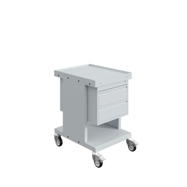 SOFAME SV plankenwagen met ladenblok 2 laden H150 mm, lichtgrijs RAL 7035, W020070023GC