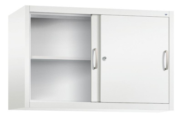 C+P bovenkast Acurado, H790xB1200xD400mm, kleur: verkeerswit, beugelgreep, 2 niveaus, 2045-00 S10175