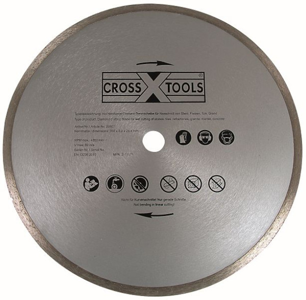 CROSS TOOLS diamantschijf voor CSC 350 mm x 25,43 mm, 20607