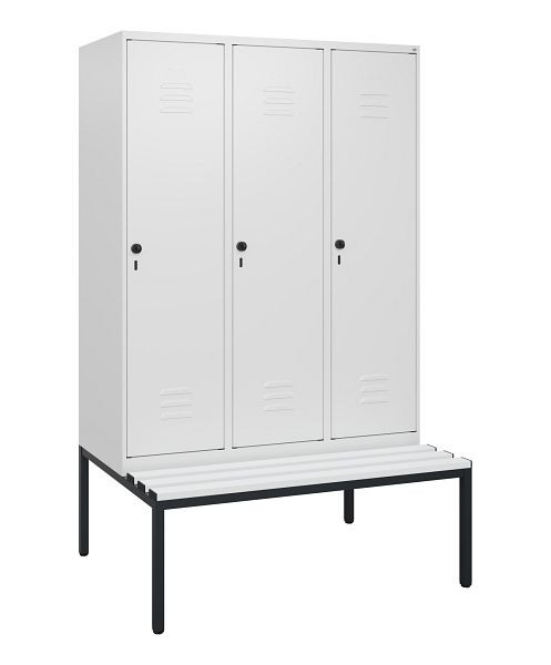 C+P luierkastje Classic PLUS, met onderbank, 3 vakken, 1950x1200x815mm, 9016/9016, draaibare sluiting, 0800505-32 S10044