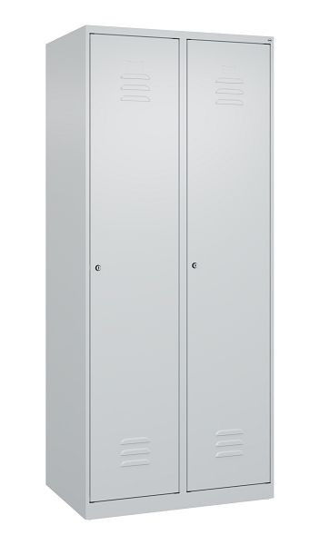 C+P Umkleidespind Classic PLUS, 2 Abteile, 1850x800x500mm, 7035/7035, Zylinderschlösser, 080000-22 S10030
