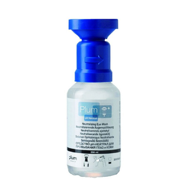 Stein HGS HGS oogspoelfles -PLUM pH Neutraal- met 4,9% fosfaatoplossing, volgens DIN EN 15154-4, 200 ml, 25959