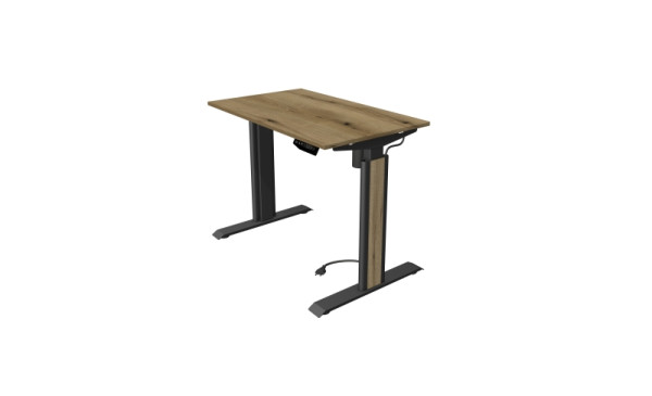 Kerkmann sta-/zittafel Move 1 Advance 100 x 60 cm onderstel antraciet, tafelblad eiken, 10200255
