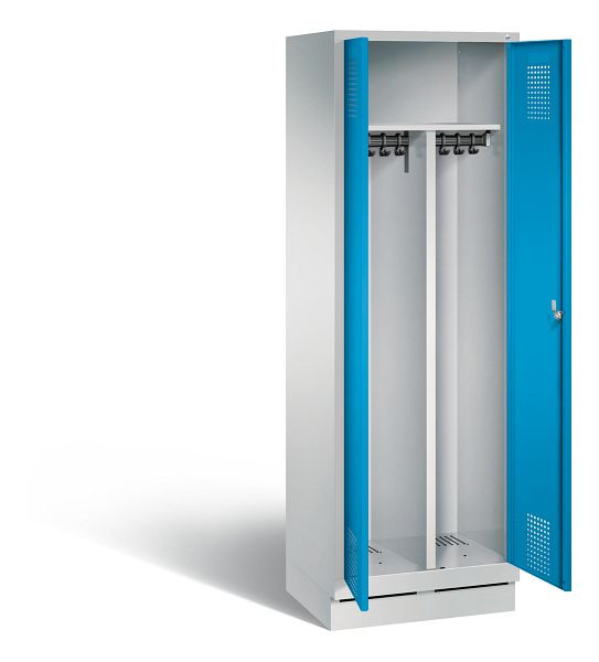 C+P zwart wit kastje Evolo, H1800xB610xD500mm, kleur: lichtgrijs/lichtblauw, 48022-20 S10060