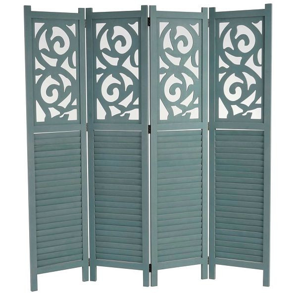 Mendler Paravent Istanbul, scheidingswand, privacyscherm, ornamenten, 170x160cm, groen, 45826