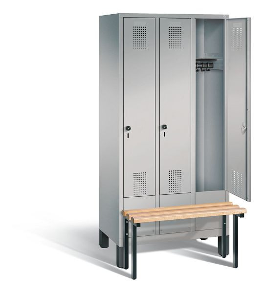 C+P Evolo locker, H1850xW900xD815mm, kleur: wit aluminium, 48030-30 S10192
