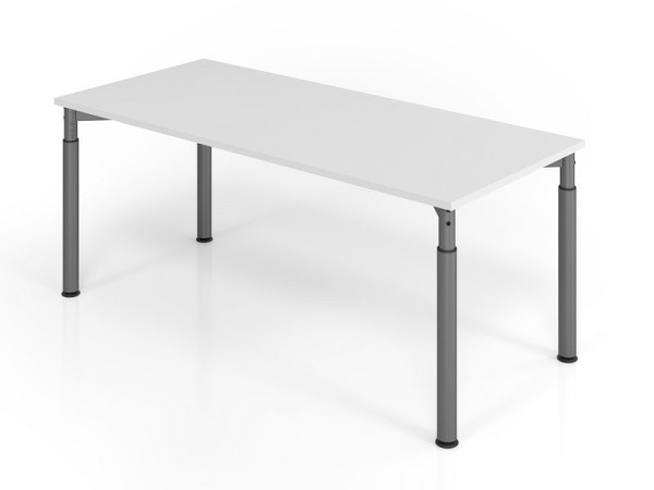 Hammerbacher bureau YS19, 180 x 80 cm, blad: grijs, 25 mm dik, ABS dikke rand, rechthoekige vorm, grafiet, VYS19/5/G