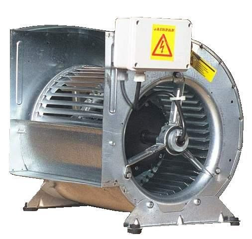 AIRFAN centrifugaalventilator, dubbelzijdige aanzuiging met gesloten motor IP55, 15 kg, 1~230 V: 0,42 kW 1400 tpm, AK9/7-4M
