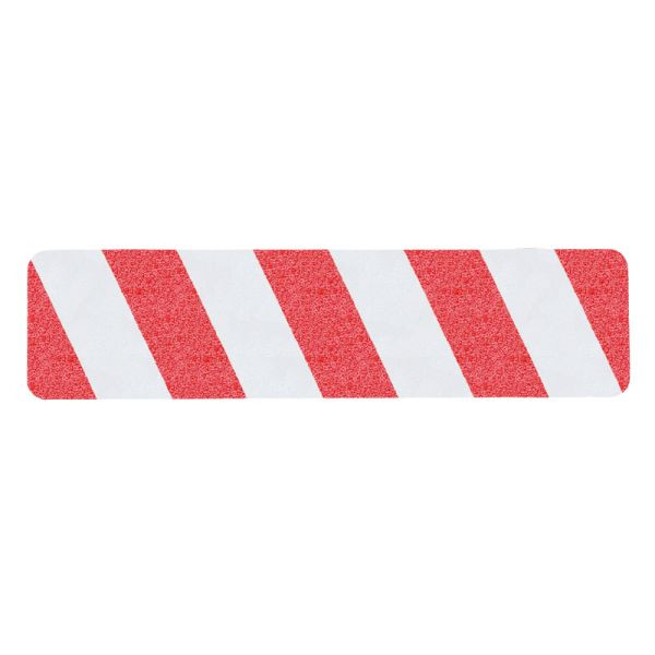 m2 antislip bekleding waarschuwingsmarkering rood/wit losse stroken 150x610mm, VE: 10 stuks, M1YV101501