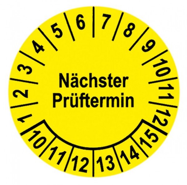 Euroline-controlebladen voor de reguliere inspectie van ladders, rolsteigers en vaste ladders - inspectiesticker, verpakking van 15, 9999999