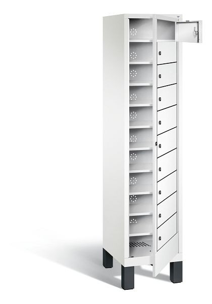 C+P wasverzamelkast Evolo, H1850xB420xD500mm, kleur: verkeerswit, 48060-110 S10119