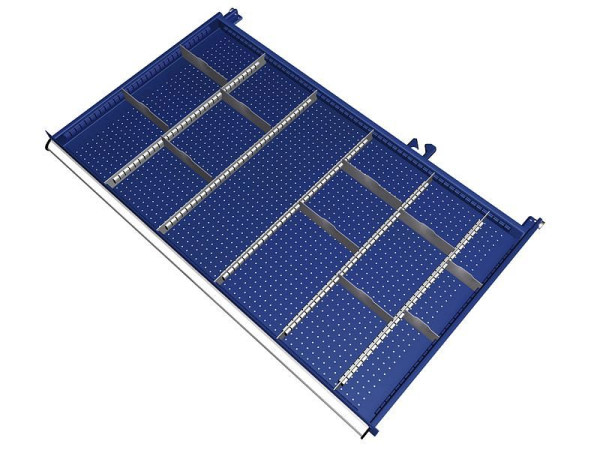 KLW scheidingsmateriaalset voor lades vakhoogte 50 mm in SKB kast, kastmaat 1201 x 750 mm B x D, SKB-B02-032