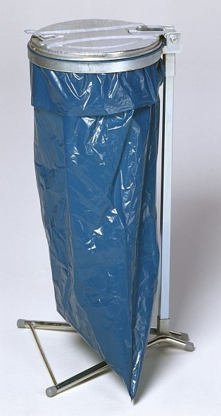 VAR standaard, verzinkte afvalbak met verzinkt metalen deksel, 10241