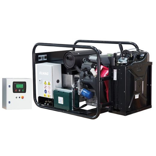 ELMAG noodstroom compleet pakket SEB 13500WDE-ASS-DSE4520, Benzinegenerator met HONDA GX630 motor, 00491