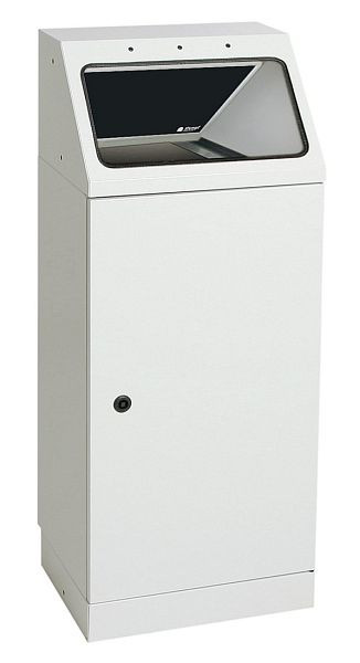 stumpf afvalscheiding FP 45, container voor wandmontage, RAL 7035 / ProPad antracietgrijs. Met verzinkte binnenbak, 45 liter, 636-045-0-2-716
