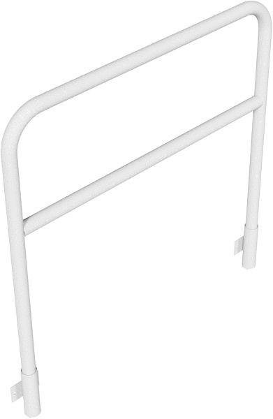 Schake buisbeugel van stalen buis Ø 48 x 2,5 mm met dwarsbalk voor wandmontage, totale breedte: 1200 mm, totale hoogte: 1200 mm, thermisch verzinkt, 448_23W