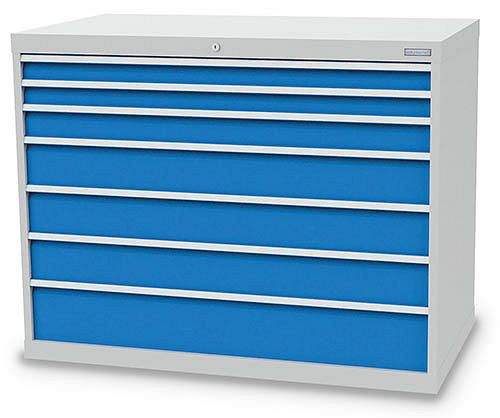 Bedrunka + Hirth ladekast, diepte 736 mm, R 48-24, aantal lades: 7, afmetingen in mm (BxDxH): 1305 x 736 x 1019, 1300 / 2131V18