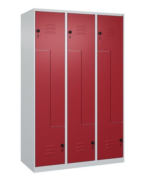 C+P Z-Spind Classic PLUS, 6 Abteile, 1850x1200x500mm, 7035/3003, Drehriegel, 080003-326 S10028