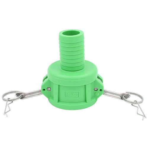 DENIOS IBC-slangaansluiting, Camlock 2 mof type C, naar slangtule 38 mm, 3 stuks, 311467
