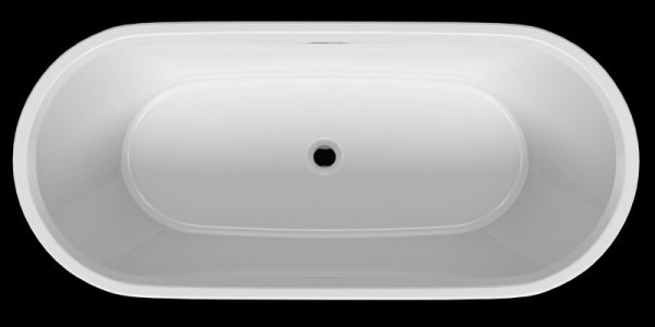 RIHO Vrijstaand ovaal bad met lambrisering, Inspire 160x75 cm, wit, B091004005