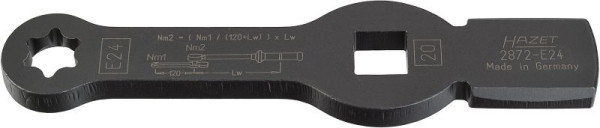 Hazet TORX® slagmoersleutel, met 2 slagvlakken, hol vierkant 20 mm (3/4 inch), buiten TORX® profiel, E24, 2872-E24