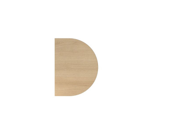 Hammerbacher aanbouwtafel QA60, 60 x 80 cm, blad: eikenhout, 25 mm dik, aanbouwtafel met onderstel in grafiet, werkhoogte 68-76 cm, VQA60/E/G