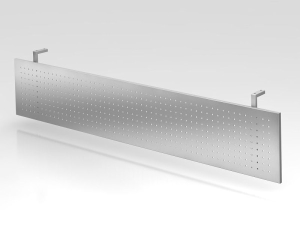 Hammerbacher scherm 180cm zilver, gepoedercoat, pinhole paneel in zilver, VSI18/S