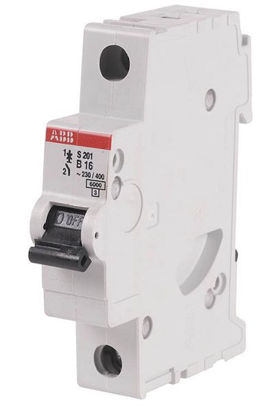 Bedrunka + Hirth automatische zekering B, 1-polig 16A, 230V, voor Schuko stopcontacten, 03.74.18