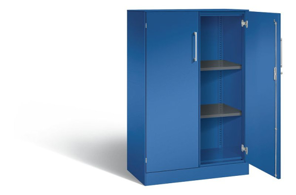 C+P vleugeldeurkast Asisto, H1310xB800xD435mm, kleur: gentiaanblauw, beugelgreep, 3 niveaus, 141033-000 S10186