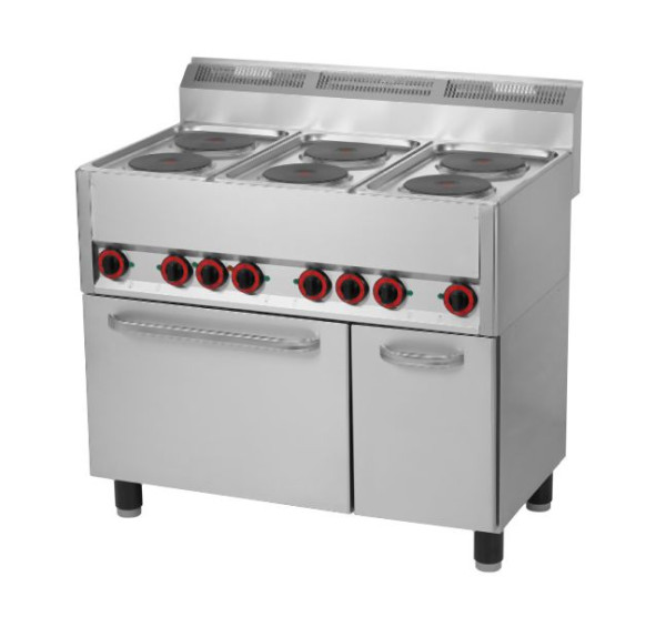 RM Thermik Series 600, elektrisch fornuis met elektrische oven, 990x600x860 mm, SPT-90ELS