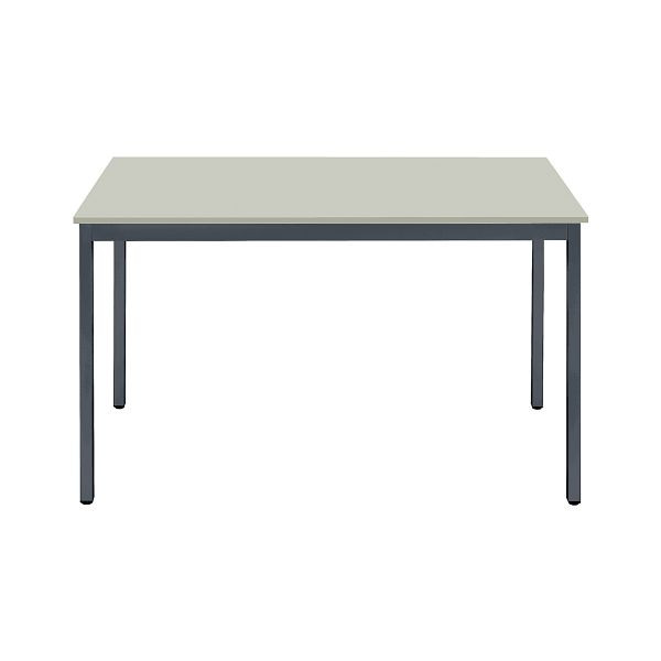 Bisley MULTI Desking multifunctionele tafel, rechthoekig 19 mm, decor G grijs, frame antracietgrijs, H 740 x B 1400 x D 800 mm, MT1408G334